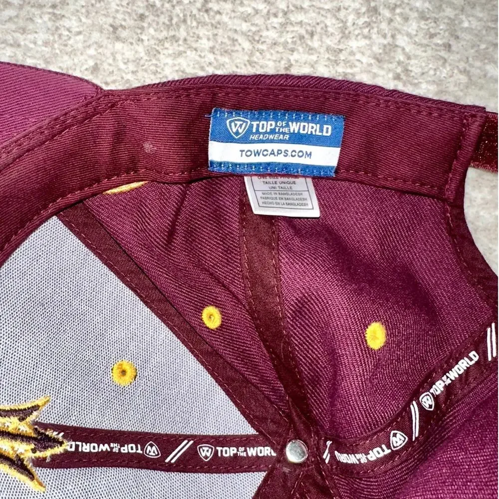 Arizona State Sun Devils ASU Maroon Embroidered Baseball Hat‎ Top of the World